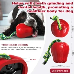 DTOPBUYAGE - Dtopbuyage jouets pour chien - indestructibles, en caoutchouc dur