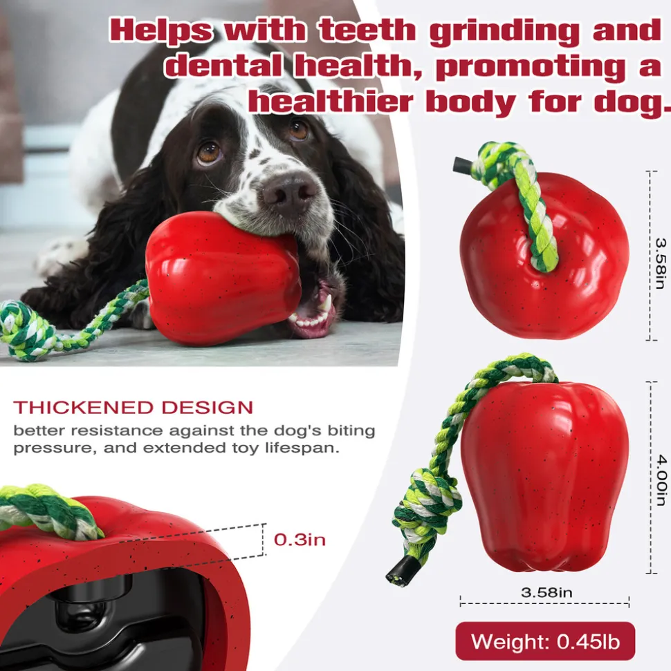 DTOPBUYAGE - Dtopbuyage jouets pour chien - indestructibles, en caoutchouc dur