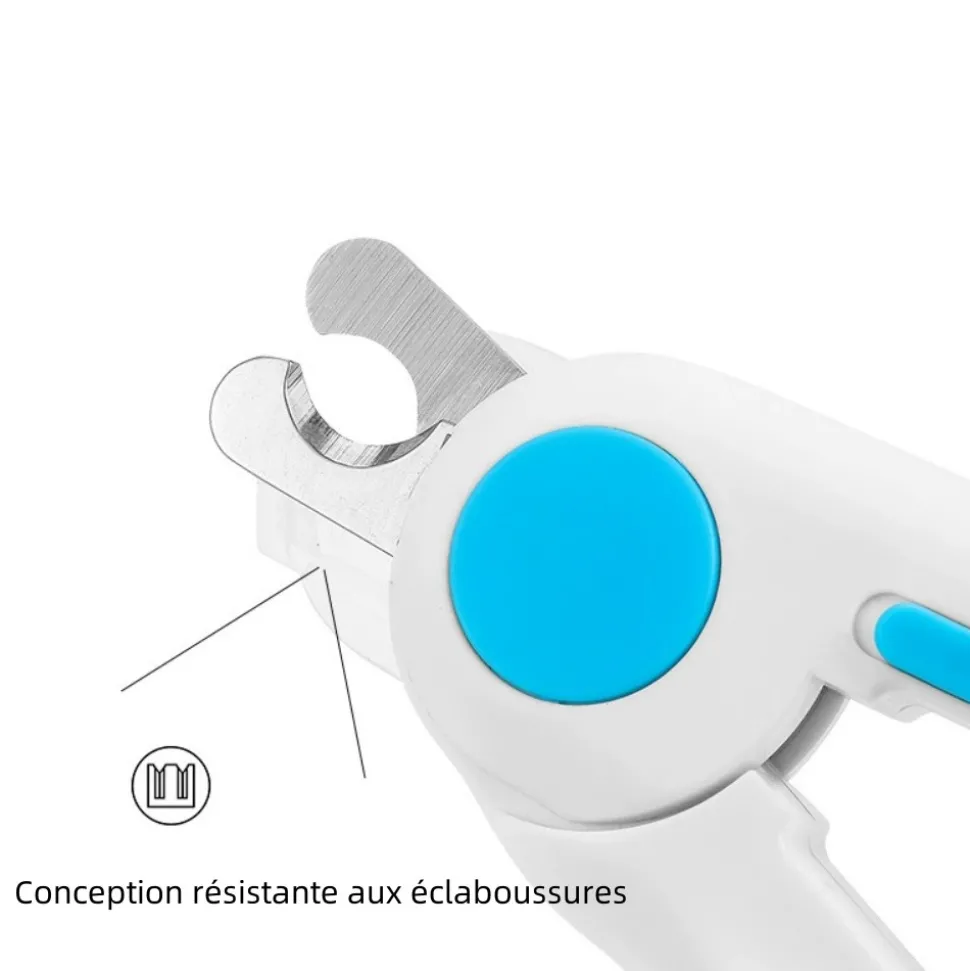 DTOPBUYAGE - Dtopbuyage limoir et ciseau d'ongles avec led pour chats et chiens
