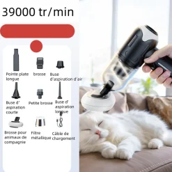 DTOPBUYAGE - Dtopbuyage nettoyeur de cheveux électrique portatif