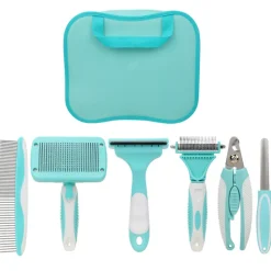 DTOPBUYAGE - Ensemble de brosse à poils et coupe-ongles pour chat et chien dtopbuyage