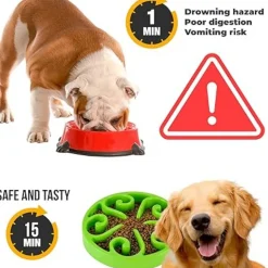 DTOPBUYAGE - Gamelle anti glouton vert plateau interactif pour animaux compagnie