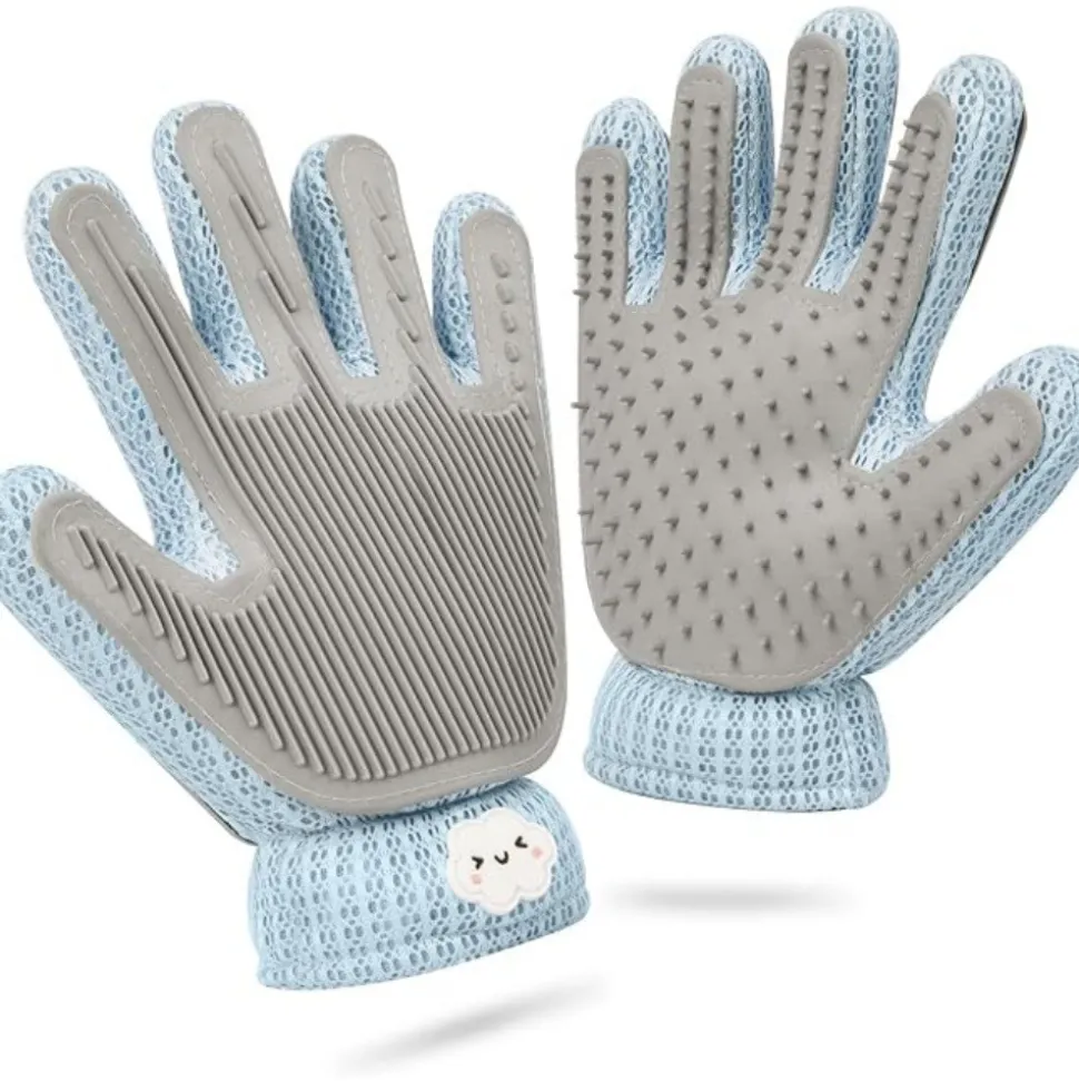 DTOPBUYAGE - Gant de toilettage 2 en 1 pour chiens et chats