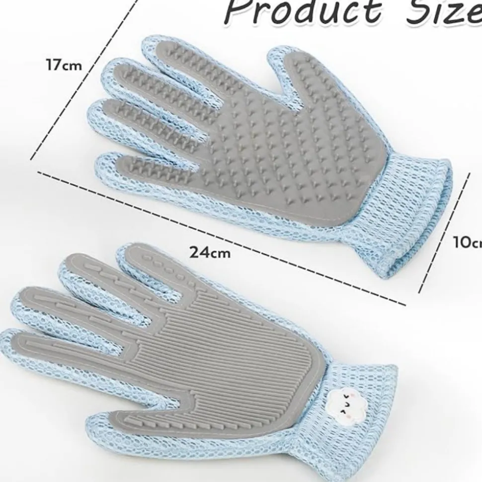 DTOPBUYAGE - Gant de toilettage 2 en 1 pour chiens et chats