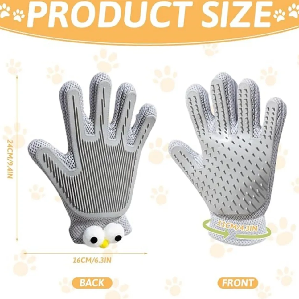 DTOPBUYAGE - Gant de toilettage 2 en 1 pour chiens et chats