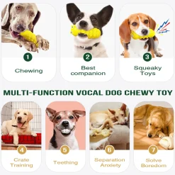 DTOPBUYAGE - Jouet à mâcher pour chien - indestructible, grinçant dtopbuyage