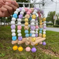 DTOPBUYAGE - Jouet balançoire perroquet clochette exercice durabl