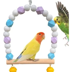 DTOPBUYAGE - Jouet balançoire perroquet clochette exercice durabl