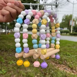 DTOPBUYAGE - Jouet balançoire perroquet clochette exercice durabl