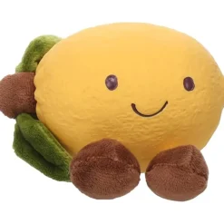 DTOPBUYAGE - Jouet chien citron jaune latex couineur 12,5x14x7,5cm