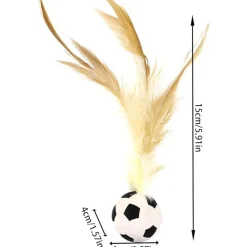 DTOPBUYAGE - Jouet de ballon à plumes pour chat (lot de 2)