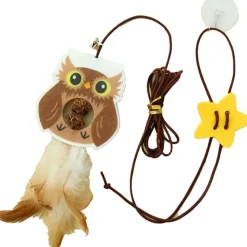 DTOPBUYAGE - Jouet de chat suspendu rebondissant catnip intérieur(hibou)