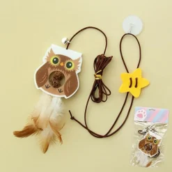 DTOPBUYAGE - Jouet de chat suspendu rebondissant catnip intérieur(hibou)