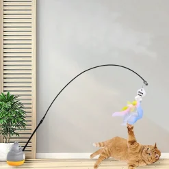 DTOPBUYAGE - Jouet de pêche pour chaton dtopbuyage avec tête de poisson amovible