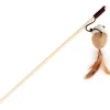 DTOPBUYAGE - Jouet plumes chat bâton bois interactive clochette