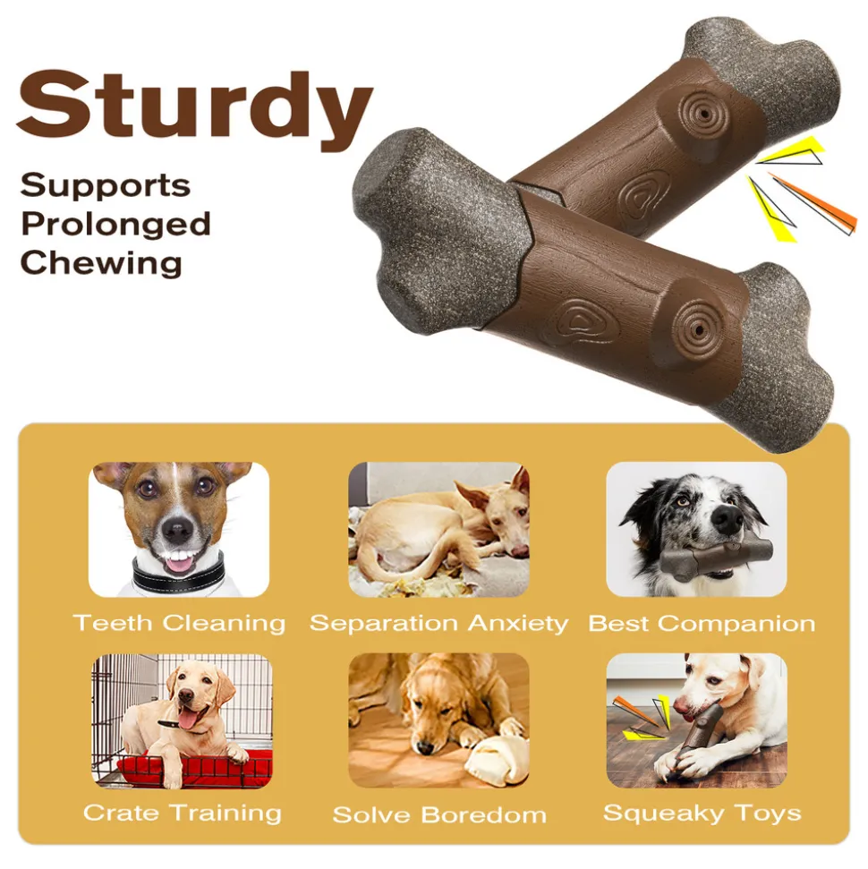 DTOPBUYAGE - Jouets à mâcher pour chien indestructibles, résistants