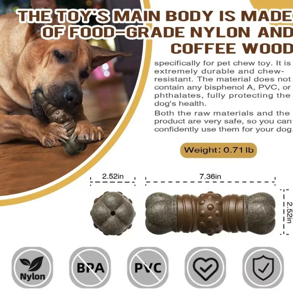 DTOPBUYAGE - Jouets à mâcher pour chien indestructibles, résistants