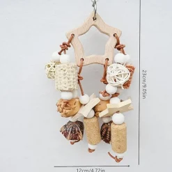 DTOPBUYAGE - Jouets mâcher perroquet naturel lot de 2