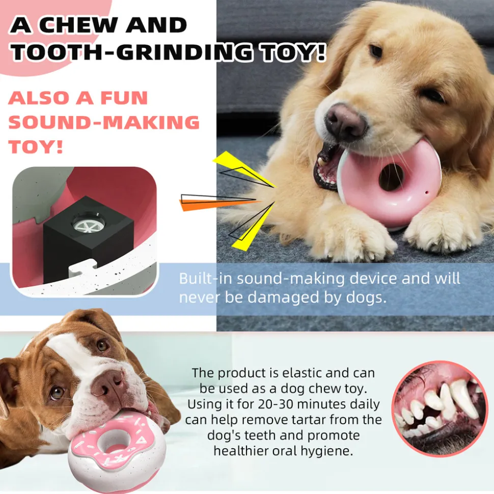 DTOPBUYAGE - Jouets pour chien - indestructibles, résistants et interactifs
