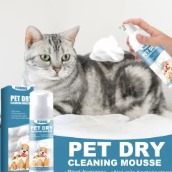 DTOPBUYAGE - Mousse de bain sec pour animaux de compagnie, 60 ml - dtopbuyage