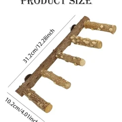 DTOPBUYAGE - Perchoir bois naturel etagé oiseaux