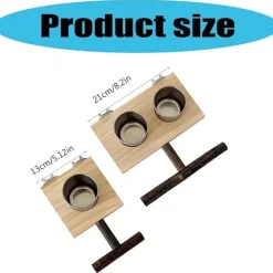 DTOPBUYAGE - Perchoir mangeoire bois pour oiseaux