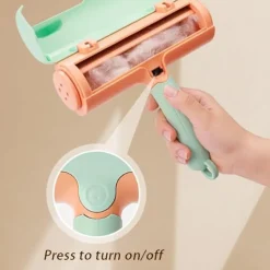 DTOPBUYAGE - Rouleau charpie orange vert epilateur réutilisable animaux meubles vêtements
