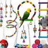 DTOPBUYAGE - Set de 15 jouets pour oiseaux avec cloches