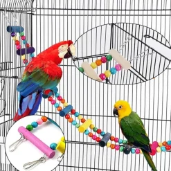 DTOPBUYAGE - Set de 15 jouets pour oiseaux avec cloches