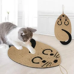 DTOPBUYAGE - Tapis griffoir sisal chat jouet souris