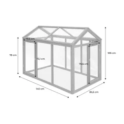 Enclos pour poulailler en bois chabo. 6 poules. Parc grillagé pour poules. Extension