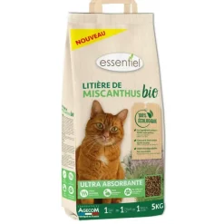 ESSENTIEL - Litière chat - essentiel miscanthus bio 5 kg