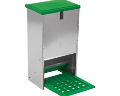 FERME DE BEAUMONT - Mangeoire anti-nuisible à pédale 20 kg • poules, canards et volailles