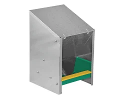 FERME DE BEAUMONT - Mangeoire à trémie métal 2,5 kg poules rongeurs • mangeoire volailles