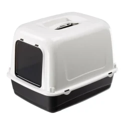 FERPLAST - Maison de toilette pour chat clear cat 10 - plastique - filtre a charbon actif - porte - ferplast