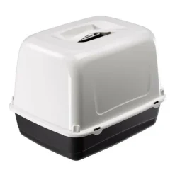 FERPLAST - Maison de toilette pour chat clear cat 10 - plastique - filtre a charbon actif - porte - ferplast