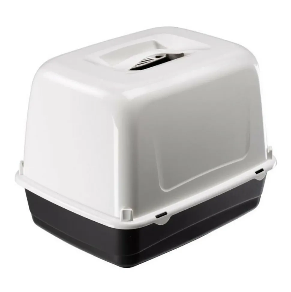 FERPLAST - Maison de toilette pour chat clear cat 10 - plastique - filtre a charbon actif - porte - ferplast