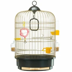 Ferplast cage à oiseaux regina cage pour oiseaux, canaris, perruches ondulées, en métal, accessoires inclus mangeoires rotatives