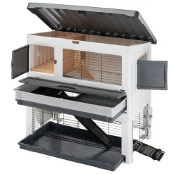 Ferplast cage lapin grand lodge 120 plus, clapier extérieur 2 étages, lapins, cochons d'inde, enclos pour lapins animaux