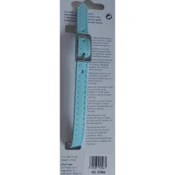 FLAMINGO - Collier 30 cm x 11 mm bleu clair avec strass et clochette pour chat