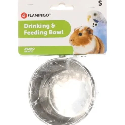FLAMINGO - Gamelle en acier 290 ml pour petits rongeurs et oiseaux