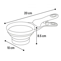 FLAMINGO - Pelle à nourriture de 237ml, 2 en 1 clip pour refermer les sacs de croquett