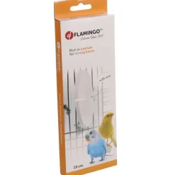 FLAMINGO - Un os de seiche blanc 23 cm avec support pour oiseaux