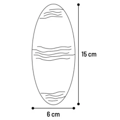 FLAMINGO - Un os de seiche blanc 15 cm avec support pour oiseaux