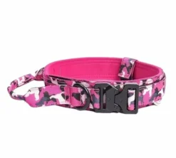 FRANCE CROQUETTES - Collier tactique camouflage rose s pour chien, francecroquettes