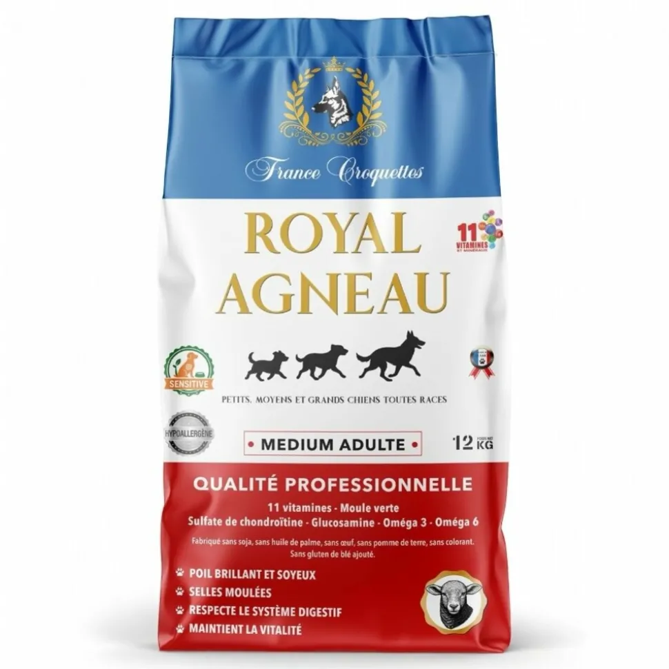 FRANCE CROQUETTES - France croquettes pour chien adulte royal agneau 12kg