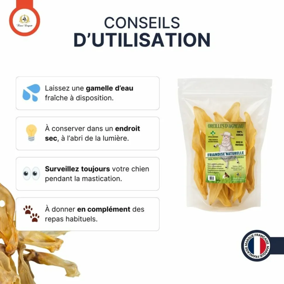 FRANCE CROQUETTES - Oreille d'agneau 250gr - france croquettes