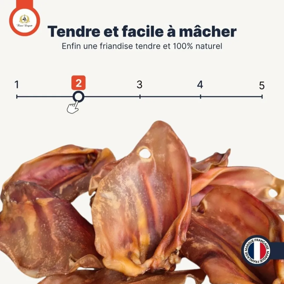 FRANCE CROQUETTES - Oreille de porc 500g - france croquettes