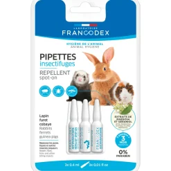FRANCODEX - Pipettes insectifuges, pour grands rongeurs (3x0,4ml)