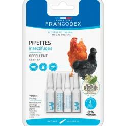 FRANCODEX - Pipettes insectifuges volailles x4